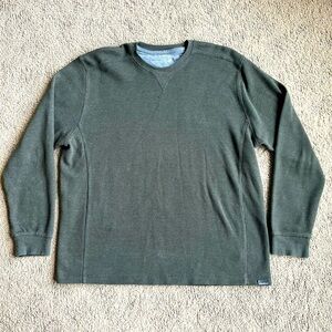 Eddie Bauer Outdoors olive green thermal thick long sleeve shirt 2X